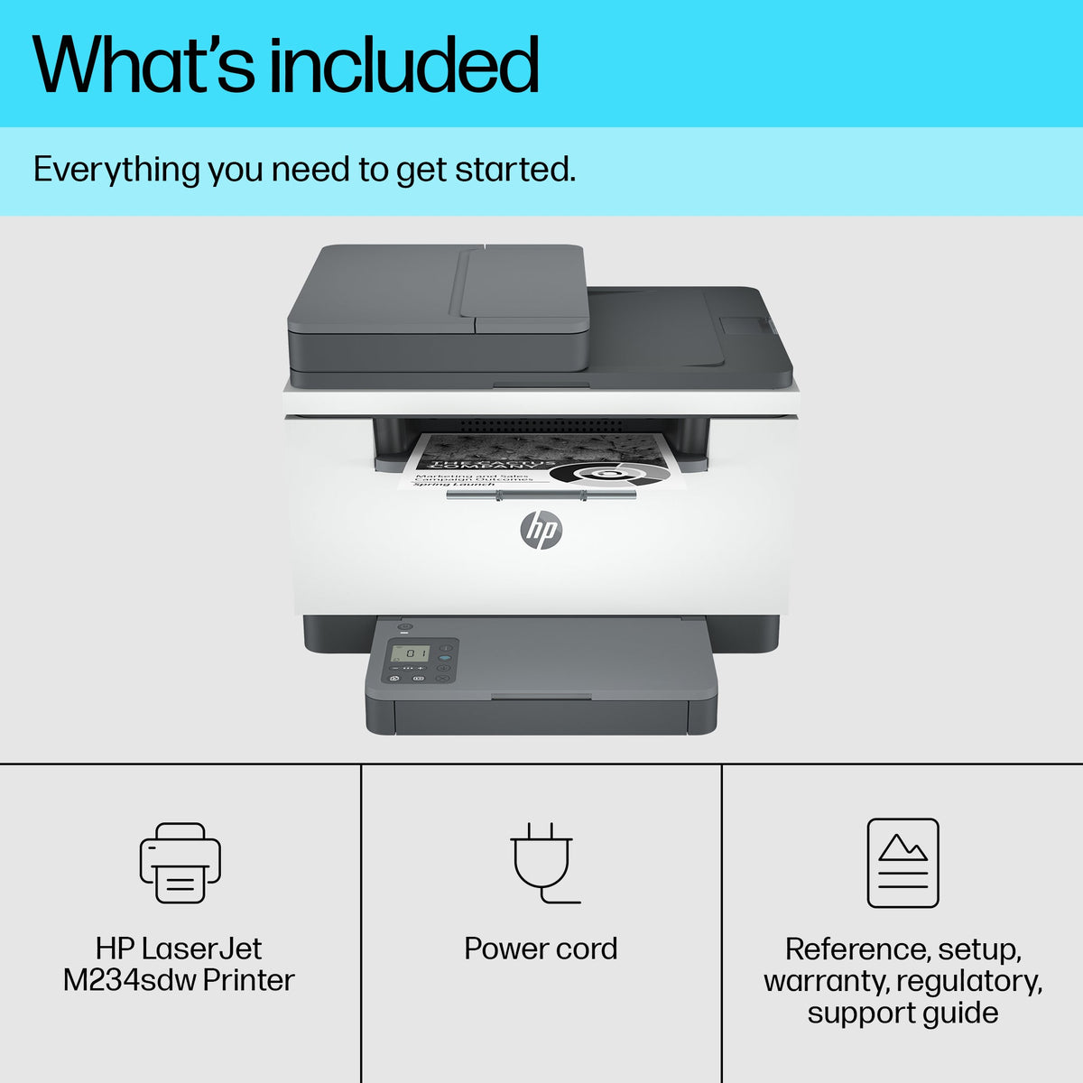 HP LaserJet M234sdw Wireless Multifunction Black and white Printer, Copier, Scanner; Duplex-4