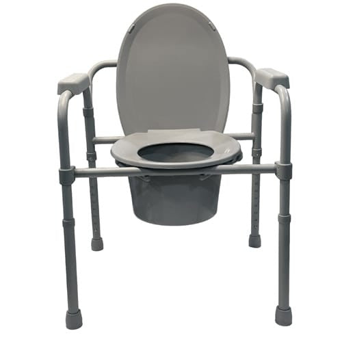 Convenient Commode Folding Steel Commode - Elongated Cs/3-0