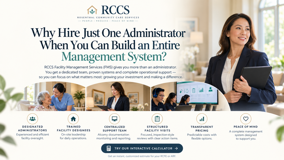 RCFE & ARF Facility Management & Pricing | RCCS