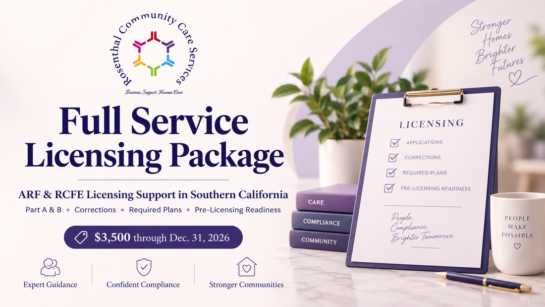 Full Service ARF & RCFE Licensing Package