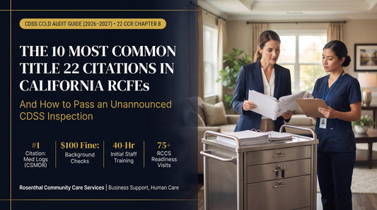The 10 Most Common Title 22 Citations in California RCFEs (And How to Pass an Unannounced CDSS Inspection) | RCCS