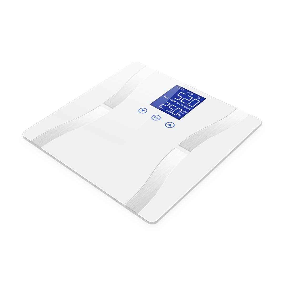 SOGA Glass LCD Digital Body Fat Scale Electronic Weighing Scales White-1