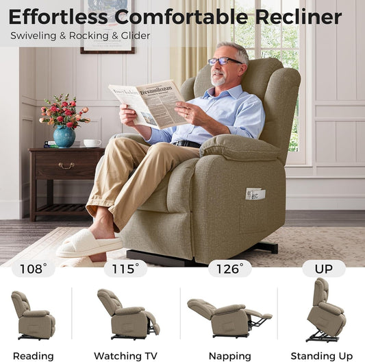 Brown Heavy Duty Electric Lift Recliner Chair ShipItFurniture
