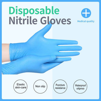 Nitrile Disposable Gloves – Blue | Powder-Free Medical Grade 200 Pcs-2