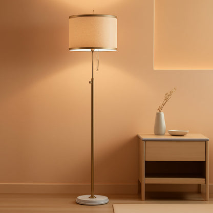 Golden Floor Lamp With Height Adjustable Dimmability-0