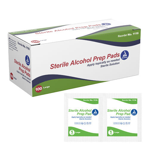 Alcohol Prep Pads Large Bx/100 Sterile Rosenthal Community Care Services