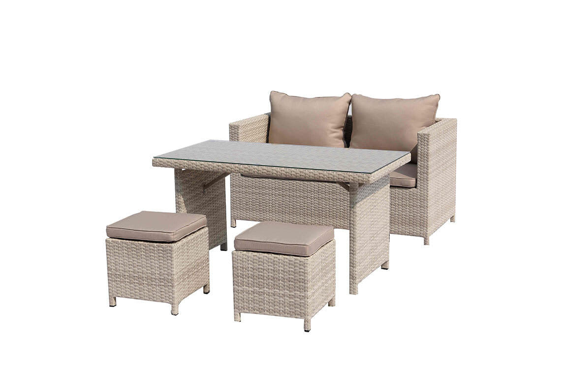 50" Beige Glass And Iron Coffee Table Rosenthal Community Care Services