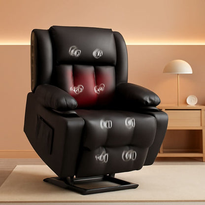 XL31 Power Lift Recliner For Elderly Black Massage-0