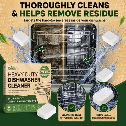 Dishwasher Cleaner and Deodorizer Tablets Renuv