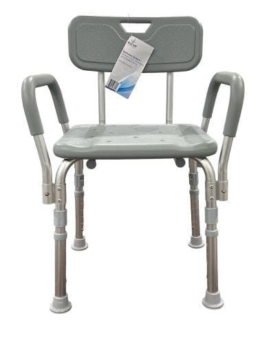 Bathroom Perfect Shower Chair with Back & Padded Arms Cs/2-0