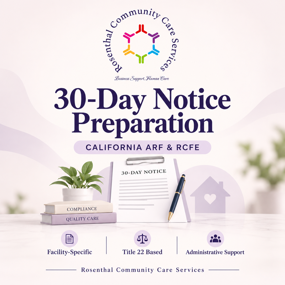 30-Day Notice Template Rosenthal Community Care Services