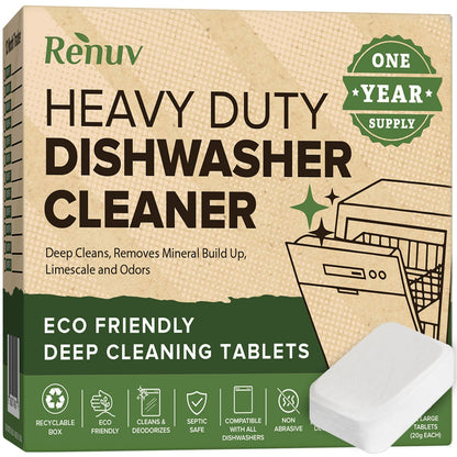 Dishwasher Cleaner and Deodorizer Tablets Renuv