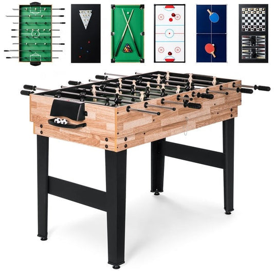 10-in-1 Combo Game Room Table Set Pool, Foosball, Ping Pong, Chess FastFurnishings
