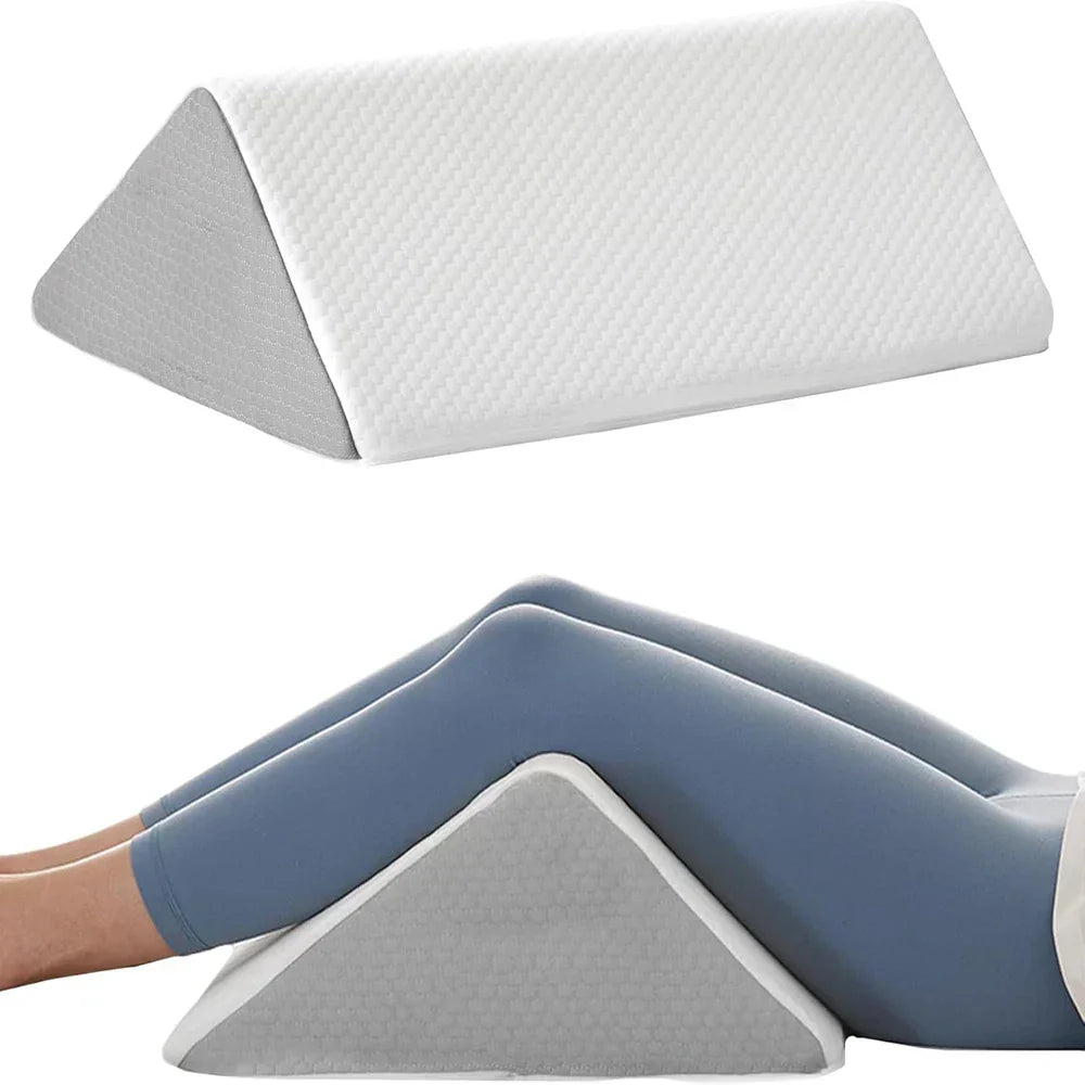 Memory Foam Wedge Pillow Body Positioner for Bedridden Support Grey-2