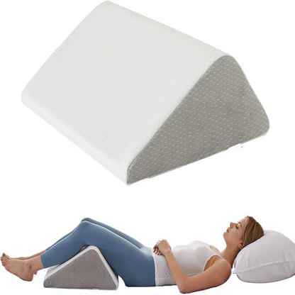 Memory Foam Wedge Pillow Body Positioner for Bedridden Support Grey-1