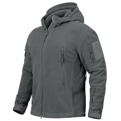 Winter Tactical Fleece Hoodie Jacket Men Warm Outdoor Sport Hooded Coat Multi-Pocket Casual Full Zip Hiking Jacket Vimost Shop