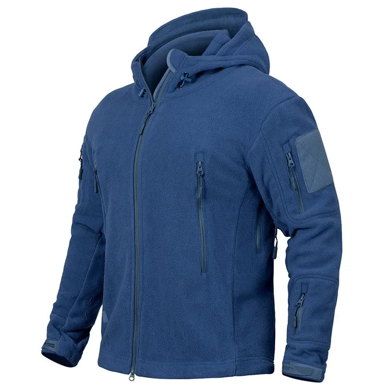 Winter Tactical Fleece Hoodie Jacket Men Warm Outdoor Sport Hooded Coat Multi-Pocket Casual Full Zip Hiking Jacket Vimost Shop