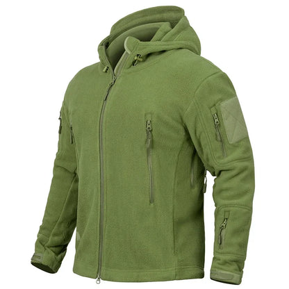 Winter Tactical Fleece Hoodie Jacket Men Warm Outdoor Sport Hooded Coat Multi-Pocket Casual Full Zip Hiking Jacket Vimost Shop