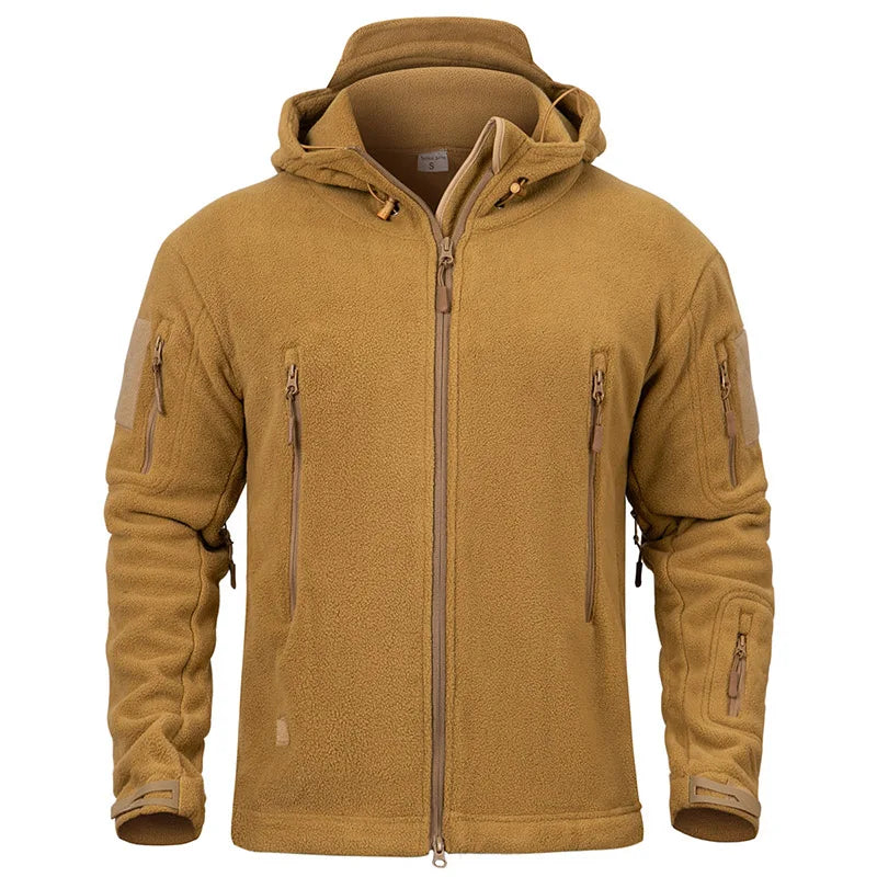 Winter Tactical Fleece Hoodie Jacket Men Warm Outdoor Sport Hooded Coat Multi-Pocket Casual Full Zip Hiking Jacket Vimost Shop