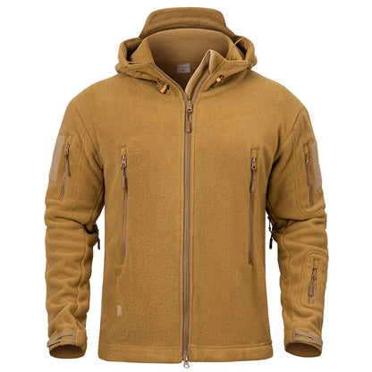 Winter Tactical Fleece Hoodie Jacket Men Warm Outdoor Sport Hooded Coat Multi-Pocket Casual Full Zip Hiking Jacket Vimost Shop