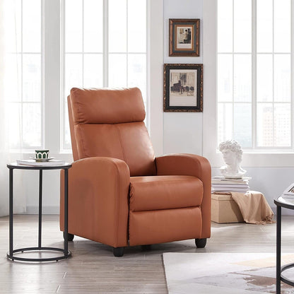 Brown High-Density Faux Leather Push Back Recliner Chair Rosenthal Community Care Services
