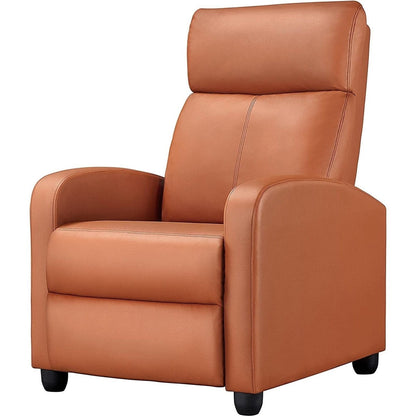 Brown High-Density Faux Leather Push Back Recliner Chair Rosenthal Community Care Services