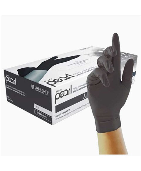 Uni Gloves Black Pearl Nitrile Disposable Gloves Uni Gloves