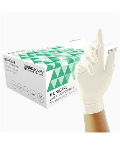 Uni Gloves Unicare Latex Powder Free Gloves-1