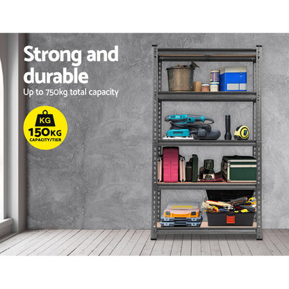 NNEDSZ 1.5M Metal Steel Shelving Racking Garage Storage Shelves Racks-2