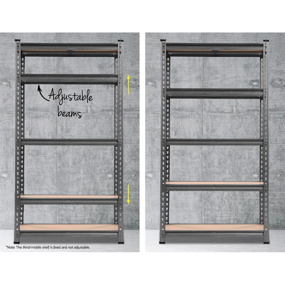 NNEDSZ 1.5M Metal Steel Shelving Racking Garage Storage Shelves Racks-4