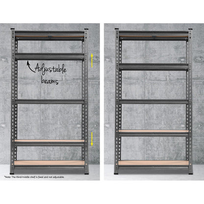 NNEDSZ 1.5M Metal Steel Shelving Racking Garage Storage Shelves Racks-4