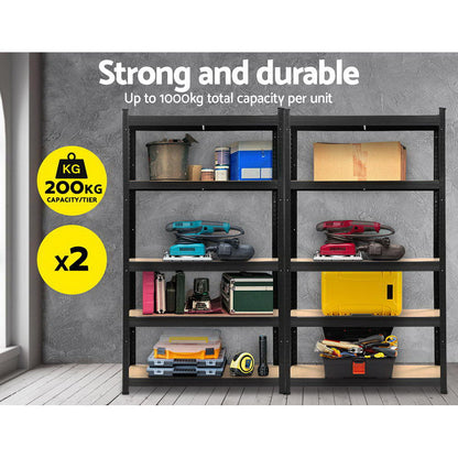 NNEDSZ  2X1.8M Shelving Garage Storage Racking Steel Metal Shelves-2