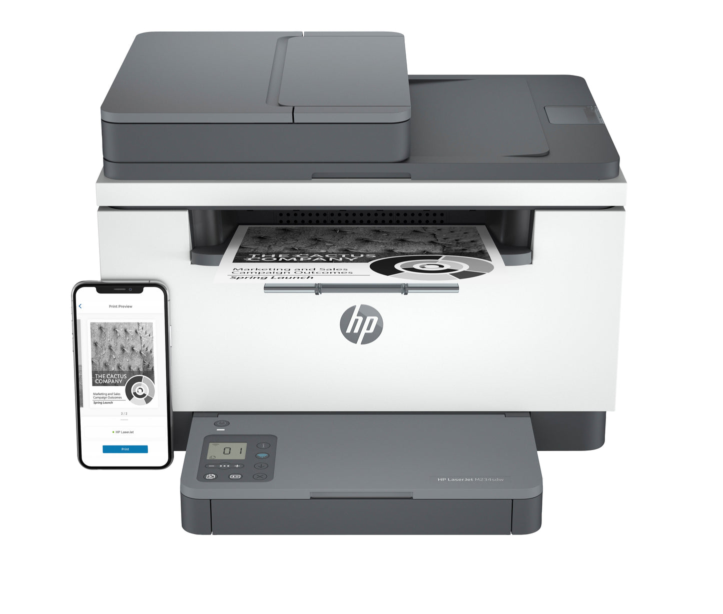 HP LaserJet M234sdw Wireless Multifunction Black and white Printer, Copier, Scanner; Duplex-0