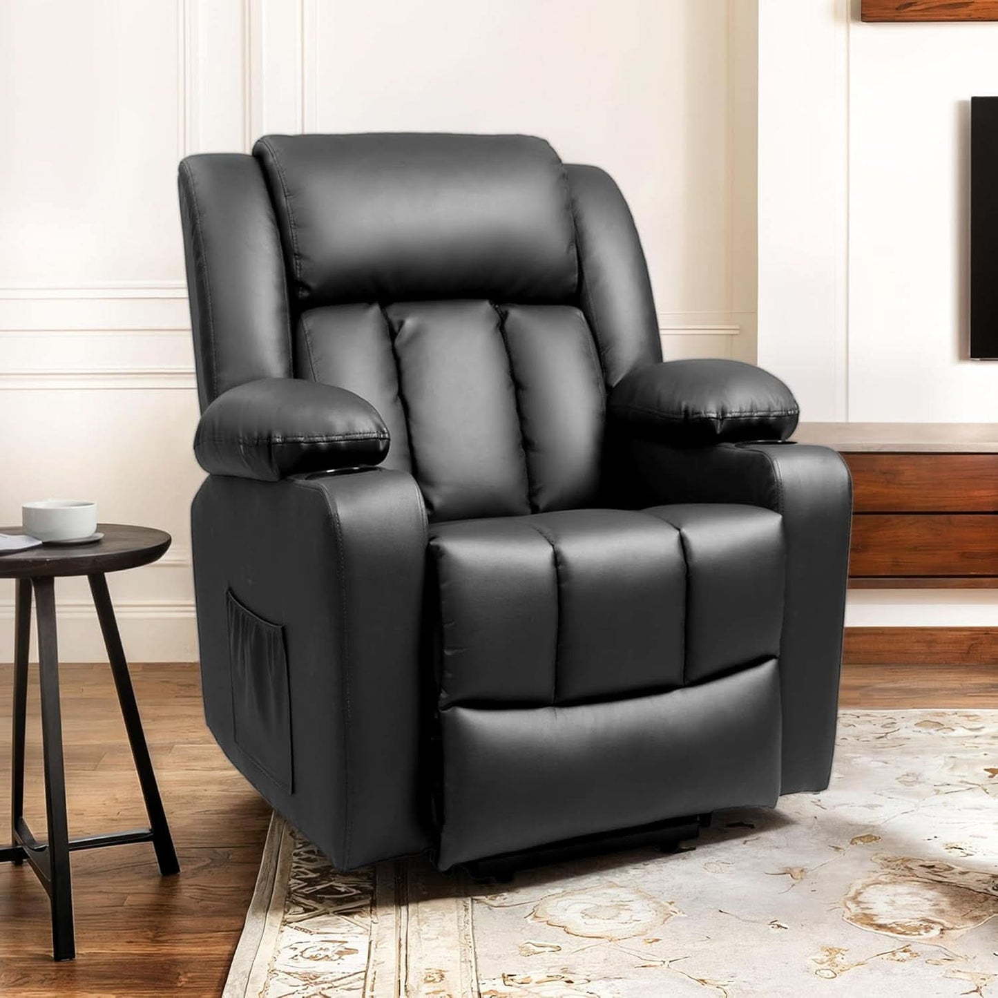 XL31 Power Lift Recliner For Elderly Black Massage-1