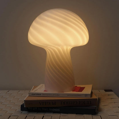 Mushroom Table Lamp 12.75 In White Ambient Night light-4