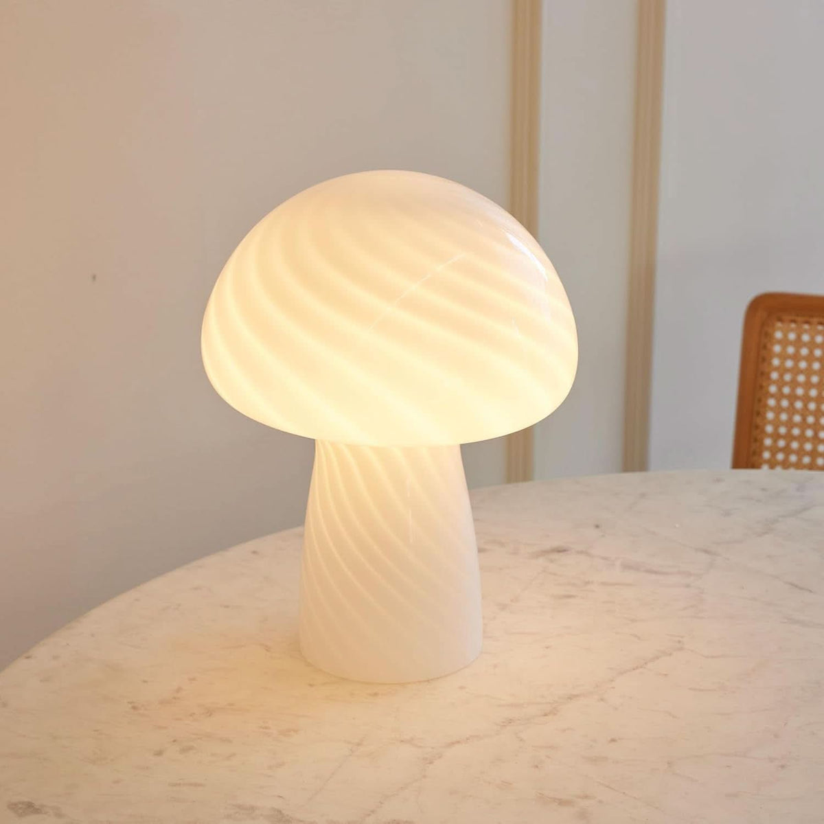 Mushroom Table Lamp 12.75 In White Ambient Night light-1
