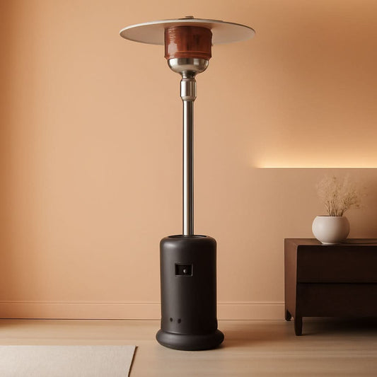 46,000 BTU Outdoor Patio Heater With Wheels Havana Bronze ShipItFurniture