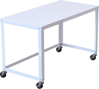 Mobile Metal Desk Workstation with Wheels and Durability-0