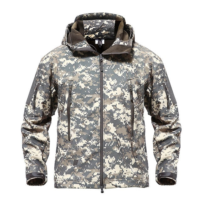 Army Camouflage Airsoft Jacket Men Military Tactical Jacket Winter Waterproof Softshell Jacket Windbreaker Hunt Clothes Vimost Shop