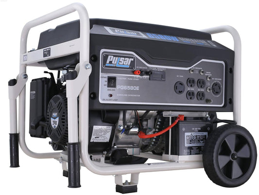 Pulsar 6580W Gas Powered Portable Generator with Electric Start and 240V Output Pulsar